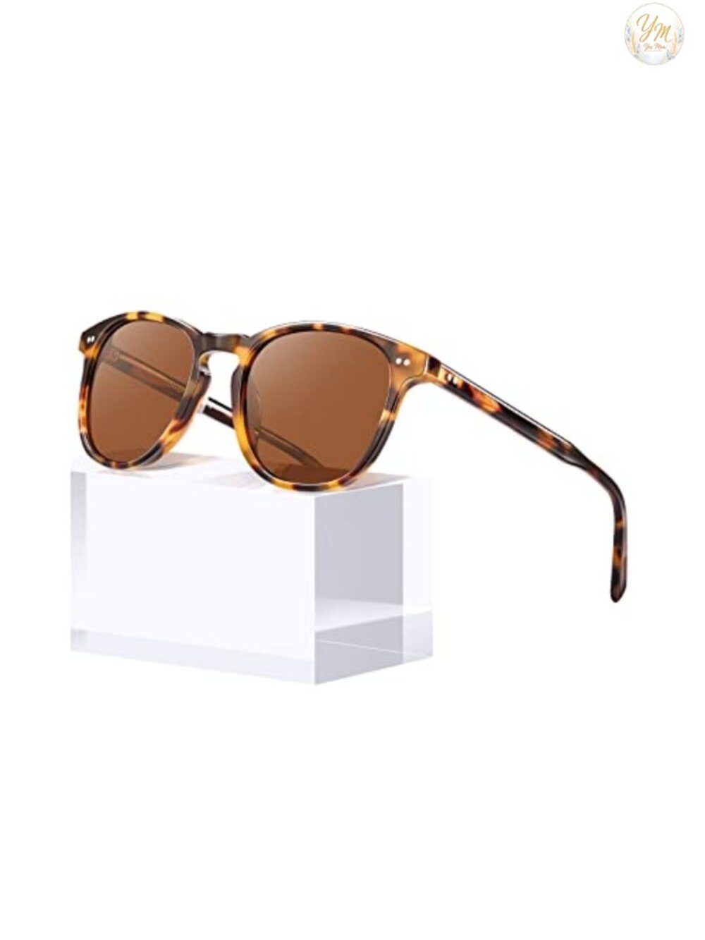 Retro Polarized Women's Sunglasses Small Face Square Acetate Frame